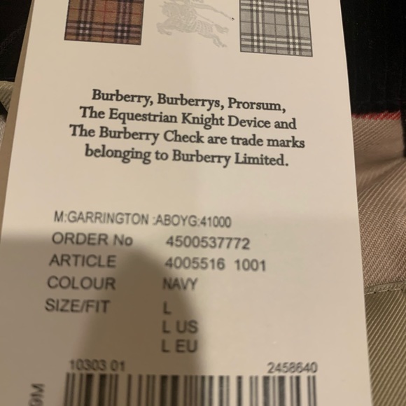 BURBERRY MEN’S GRANSWORTH NAVY BLUE DIAMOND NOVA CHECK COAT - Picture 6 of 15